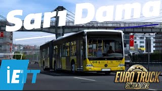 ETS 2 İstanbul Hat 1 İETT Körüklü Mercedes Connecto Sarı Dama Logitech g29 ets2 iett busmod [upl. by Tildy]