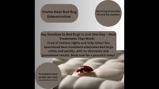 Enviro Heat Bed Bug Extermination Greenville SC bedbugscontrol bedbuginfestation [upl. by Hyacinth469]