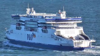 PampO Ferries  PampO Liberté leaving Dover [upl. by Kerns]