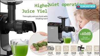 whall Masticating Slow Juicer Professional Stainless Juicer Machines for Vegetable and Fruit [upl. by Namrak124]