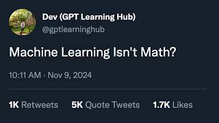 Machine Learning Isnt Math [upl. by Deys648]