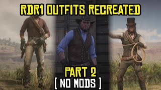 RDR1 Outfits Recreated In RDR2  pt2 [upl. by Huldah494]