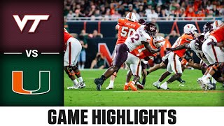 Virginia Tech vs Miami Game Highlights  2024 ACC Football [upl. by Vachell]