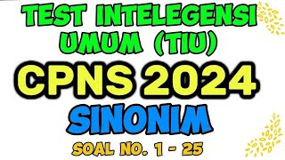 Latihan Soal TIU SINONIM CPNS 2024 Part 1 [upl. by Calabresi87]