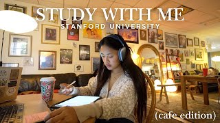 1 hour study with me at stanford univeristy  lofi music productive cafe realtime ☕️🎧 [upl. by Powel255]