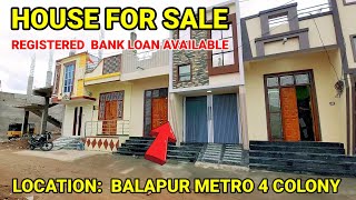 House for sale in Balapur hyderabad House for sale in metro 4 colony balapur [upl. by Allard]