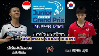 Epic Come back  Alvin Jefferson KUSUMA INA vs SEO Hyun Kyu KOR – Final U15 [upl. by Baiss979]