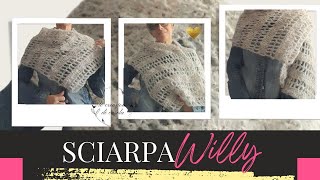 TUTORIAL Sciarpa stola ad uncinetto Willy [upl. by Naujd]