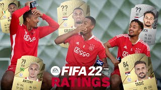 You can change my pace  FIFA 22 AJAX RATINGS  Haller Gravenberch amp Rensch [upl. by Nyladnarb532]