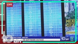 Flight operations resume at Tampa International Airport amid global tech outage [upl. by Flemings]