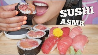 ASMR SUSHI EATING SOUNDS NO GINGER  SASASMR [upl. by Rakia]