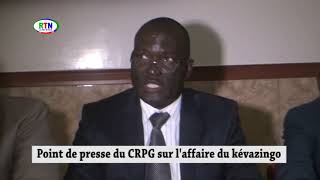 RTN  Affaire kévazingo point de presse du CRPG [upl. by Adnil]