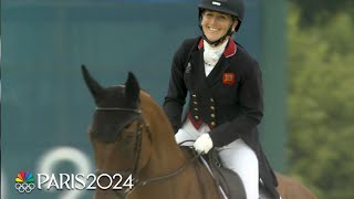 Laura Collett performs DAZZLING eventing dressage routine  Paris Olympics  NBC Sports [upl. by Sitoeht439]