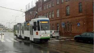 Szczecin Polen Vorbeifahrt vom umgebauten Tatra KT4D am Hbf 720pHD [upl. by Ikkaj242]