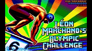 Léon Marchands Olympic Challenge  Amstrad CPC  Short gameplay [upl. by Tutankhamen514]