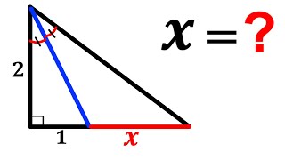 Can you find the length X  Angle bisector math maths  geometry  trigonometry [upl. by Terrag772]