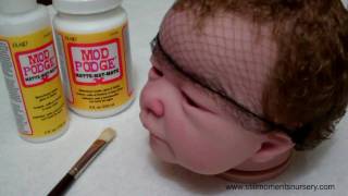 Sealing my reborn doll hair with Mod Podge glue  Nikki Holland vlog 14 [upl. by Eladnyl]