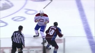 George Parros vs Patrick Bordeleau Nov 2 2013 [upl. by Niltiac]