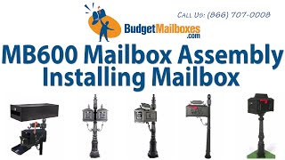 Budget Mailboxes  MB600 Mailbox Assembly  Installing Mailbox [upl. by Warrick]