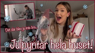 JULPYNTAR HELA HUSET 🎄 DET DÄR BLEV JU INTE ALLS BRA  VLOGG 146  AMANDA MARIN [upl. by Ahsead]