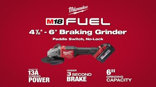 Milwaukee® M18 FUEL™ 412” – 6” Braking Grinders [upl. by Rede]