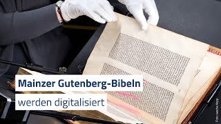 Mainzer GutenbergBibeln werden digitalisiert [upl. by Bonnes]