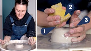 3 steps to easily center clay on the wheel [upl. by Yug856]