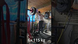 Beltless 6x 115 kg Squat after 5x5 115 kg Squats  Juggernaut Program Week 9 squat powerlifting [upl. by Recor]