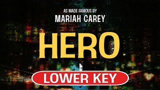 Hero Karaoke Lower Key  Mariah Carey [upl. by Yeblehs]