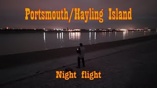 Drone Night Flight Portsmouth Hayling Island [upl. by Eirelam]