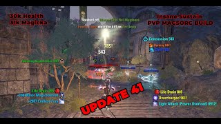 Storm Surge Elemental Susceptibility Magicka Sorcerer PVP Build for update 41 [upl. by Estes]