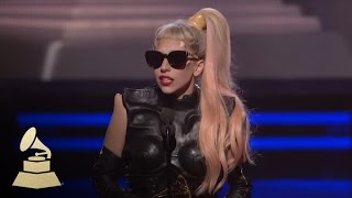 Lady Gaga accepting the GRAMMY for Best Pop Vocal Album at the 53rd GRAMMY Awards  GRAMMYs [upl. by Anatsirhc]