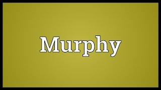 Murphy Meaning [upl. by Alves]