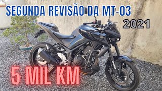 MT03  REVISÃO DOS 5 MIL KM [upl. by Ecinaej839]