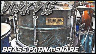 Pork Pie Brass Patina 13quot x 7quot Snare Drum  DemoReview [upl. by Hairaza]