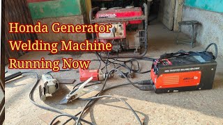 Honda Generator Se Welding Machine Running Now [upl. by Chrisse769]