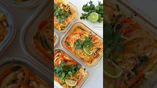 Thai Red Curry Noodle Soup Meal Prep Hack  Easy Nutritious MidWeek Lunch shorts [upl. by Cora464]