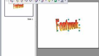 Create Fontwork in OpenOffice Impress [upl. by Gnidleif]