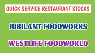 QUICK SERVICE RESTAURANT STOCKS☆JUBILANT FOODWORKS☆WESTLIFE FOODWORLD  STOCK MARKET PLANNER [upl. by Lleynad338]