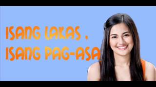 Pagbangon  Julie Anne San Jose Lyrics  Picture [upl. by Nuri920]