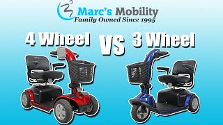 Comparing a 3Wheel vs 4Wheel Mobility Scooters  How to Decide  Full Review [upl. by Inimak]