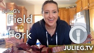 HowTo Butcher Venison Backstrap into Steak  JulieGTV FieldtoFork [upl. by Stilwell]