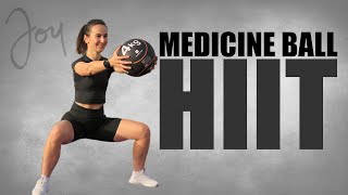 HIIT Full Body MEDICINE BALL Cardio Workout [upl. by Remmer]