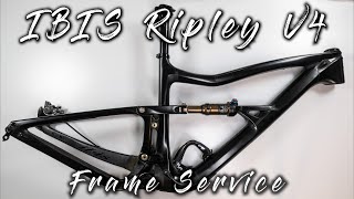 IBIS Ripley V4 or Ripmo Frame Bushings and Linkage Replacement service for Beginners [upl. by Nylzzaj965]