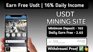 New Usdt Earning Site  USDT Mining Site 2024 Best Investment  Trx Usdt EarningWebsite [upl. by Anileda]