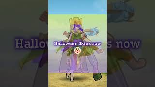 Halloween Skins then vs now in clashofclan gaming horrorshorts [upl. by Nynnahs]