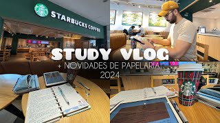 STUDY VLOG  NOVIDADES DE PAPELARIA 2024 [upl. by Anerual167]