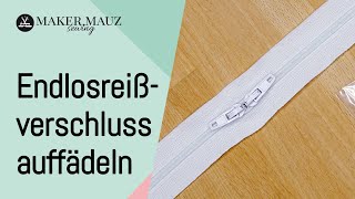 Endlosreißverschluss auffädeln  so gelingt es mit einem oder zwei Zipper [upl. by Nosam452]