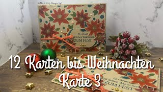 12 Karten bis Weihnachten 2023  Karte 3  Modern Floral [upl. by Gabbi]