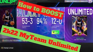 How to BOOST NBA 2k22 MyTeam Unlimited for INVINCIBLE Grant Hill [upl. by Enixam]